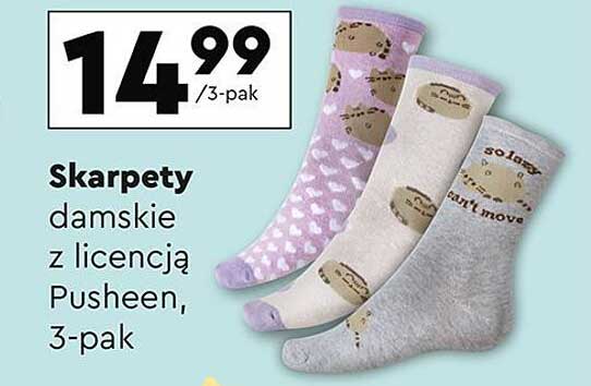 Skarpety damskie z licencją Pusheen, 3-pak