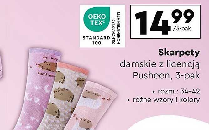 Skarpety damskie z licencją Pusheen, 3-pak