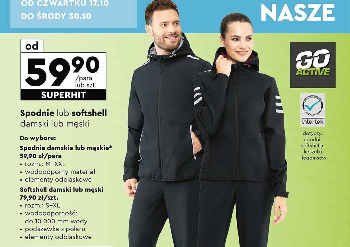 Spodnie lub softshell damski lub męski