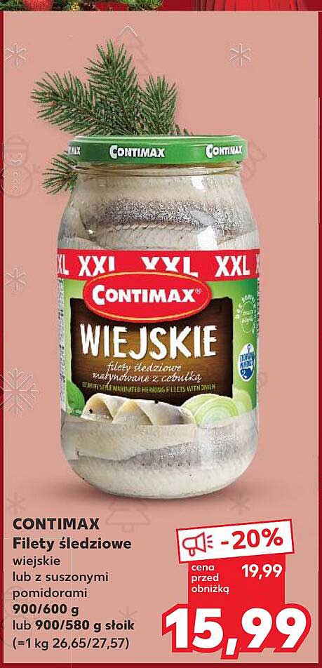 Filety śledziowe wiejskie lub z suszonymi pomidorami