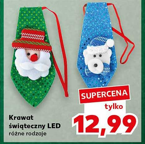 Krawat świąteczny LED
