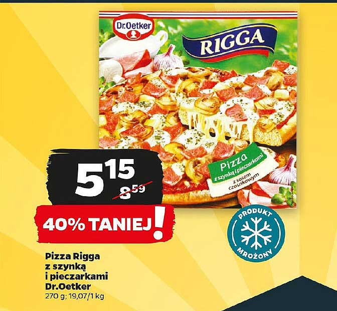 Pizza Rigga z szynką i pieczarkami Dr. Oetker