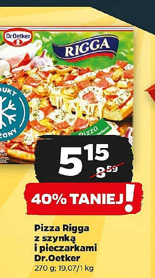 Pizza Rigga z szynką i pieczarkami Dr.Oetker