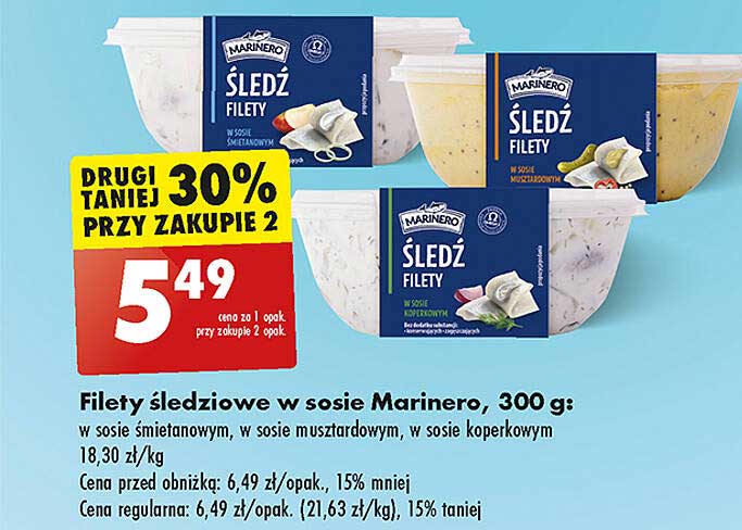 Śledź filety w sosie Marínero
