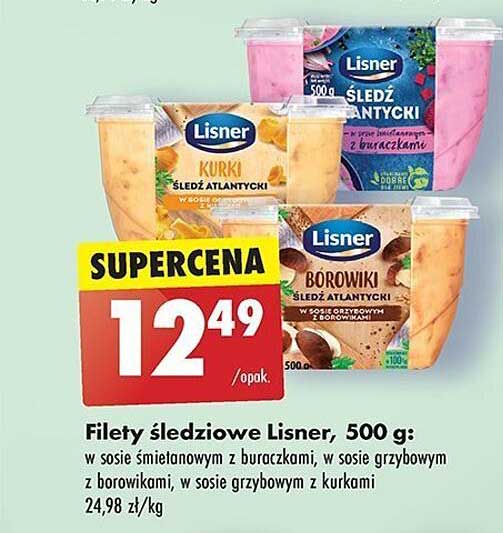 Filety śledziowe Lisner, 500 g