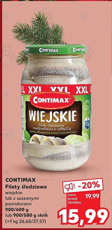 Filety śledziowe wiejskie lub z suszonymi pomidorami