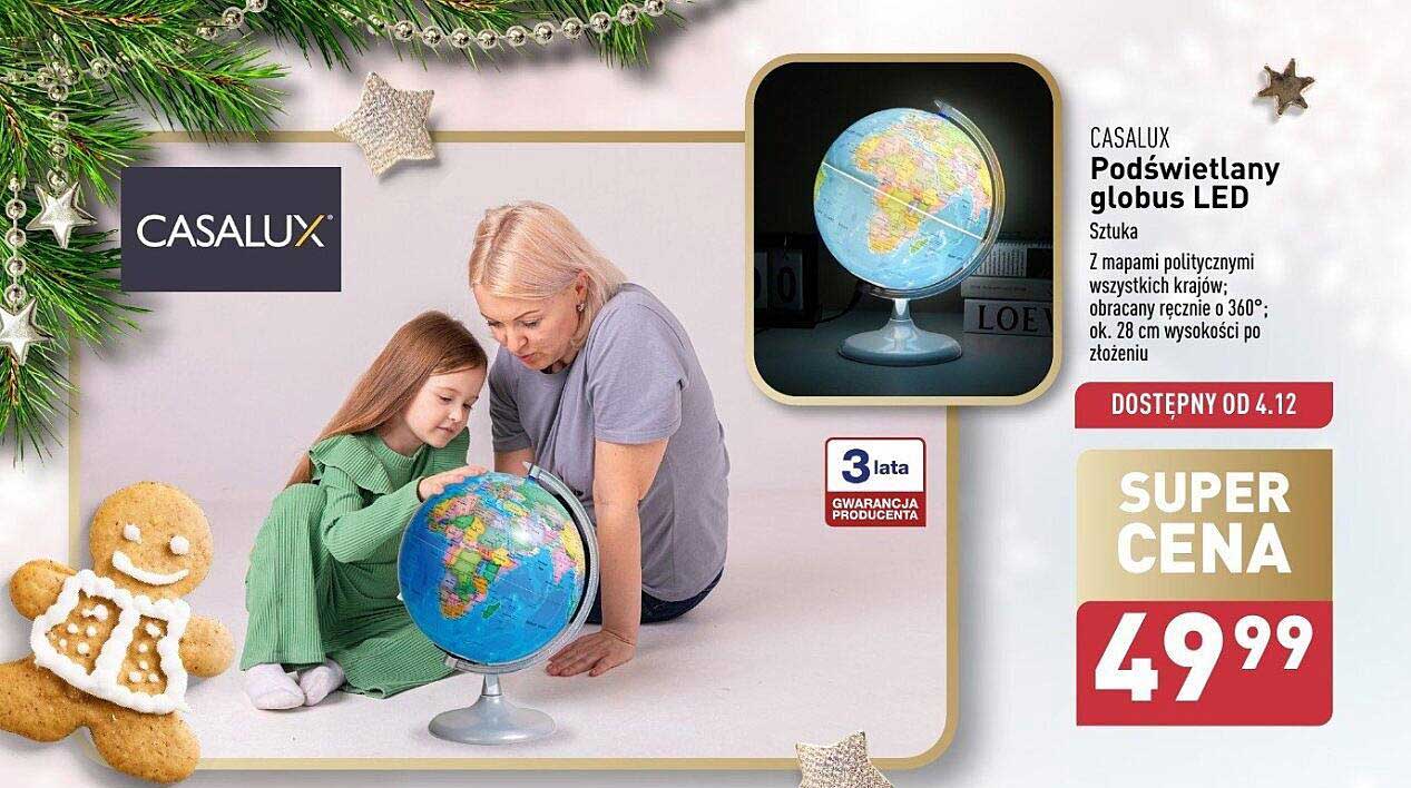 Podświetlany globus LED