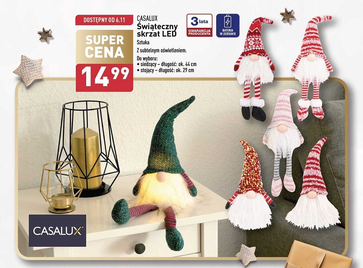 Świąteczny skrzat LED
