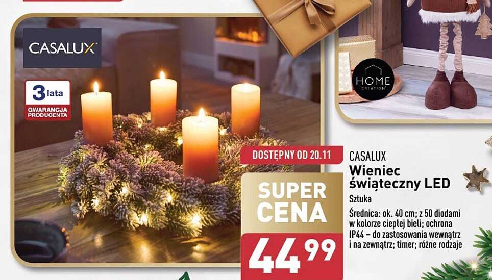 Wieniec świąteczny LED