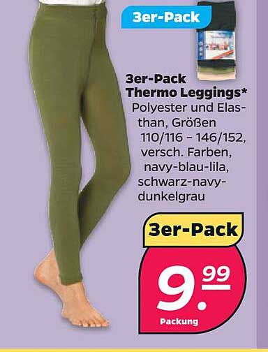 3er-Pack Thermo Leggings