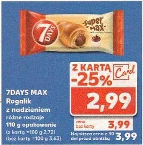 7DAYS MAX Rogalik z nadzieniem różne rodzaje