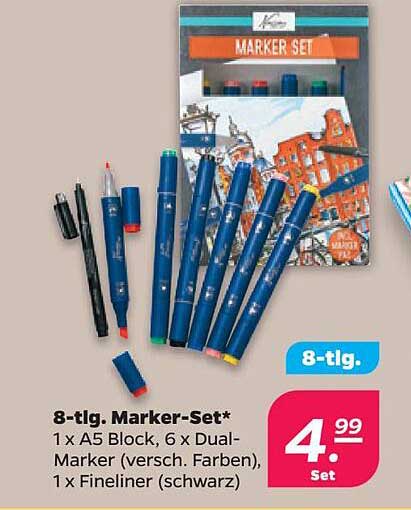 8-tlg. Marker-Set