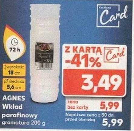 AGNES Wkład parafinowy gramatura 200 g