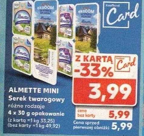 ALMETTE MINI Serek twarogowy 4 x 30 g opakowanie