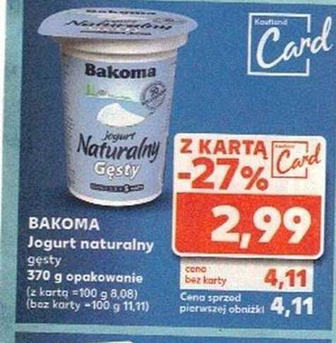 BAKOMA Jogurt naturalny gęsty