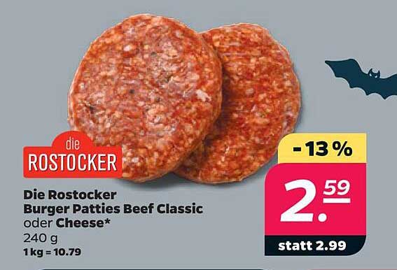 Burger Patties Beef Classic lub Cheese