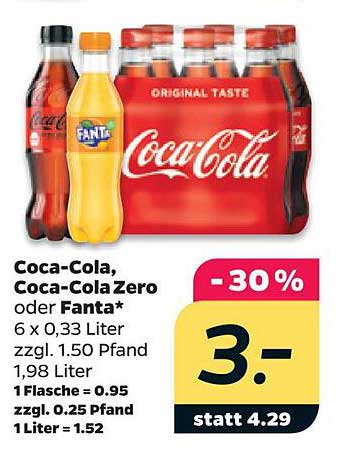 Coca-Cola, Coca-Cola Zero oder Fanta*