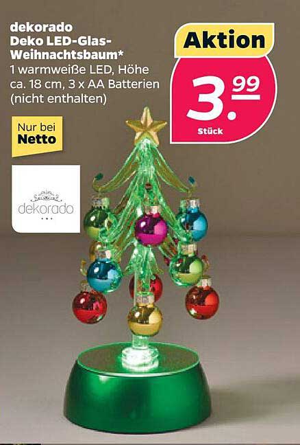 Dekor LED-Glas-Weihnachtsbaum*