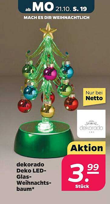 dekorado Deko LED-Glas-Weihnachtsbaum*