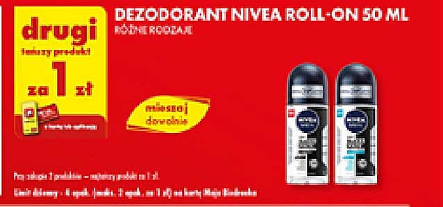 DEZODORANT NIVEA ROLL-ON 50 ML RÓŻNE RODZAJE