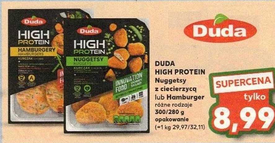 DUDA HIGH PROTEIN Nuggetsy z ciecierzycą lub Hamburger