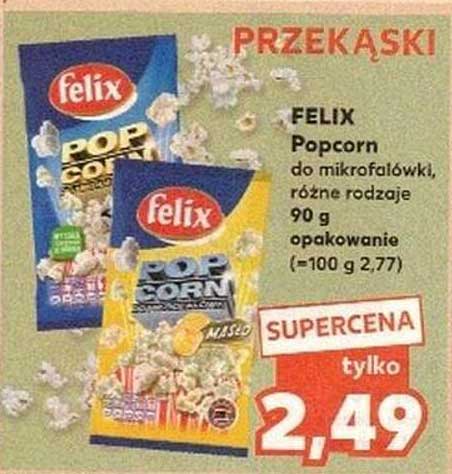 FELIX Popcorn do mikrofalówki, różne rodzaje 90 g opakowanie