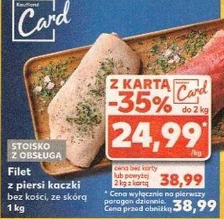 Filet z piersi kaczki bez kości, ze skórą 1 kg