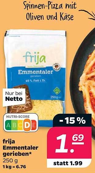 frija Emmentaler gerieben*