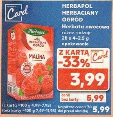 HERBAPOL HERBACIANY OGRÓD Herbatka owocowa MALINA