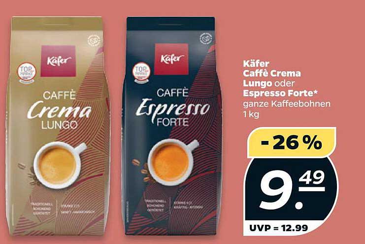 Käfer Caffè Crema Lungo oder Espresso Forte*