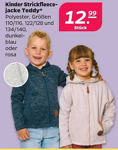 Kinder Strickfleecejacke Teddy