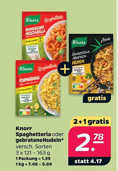 Knorr Spaghetteria oder gebratene Nudeln