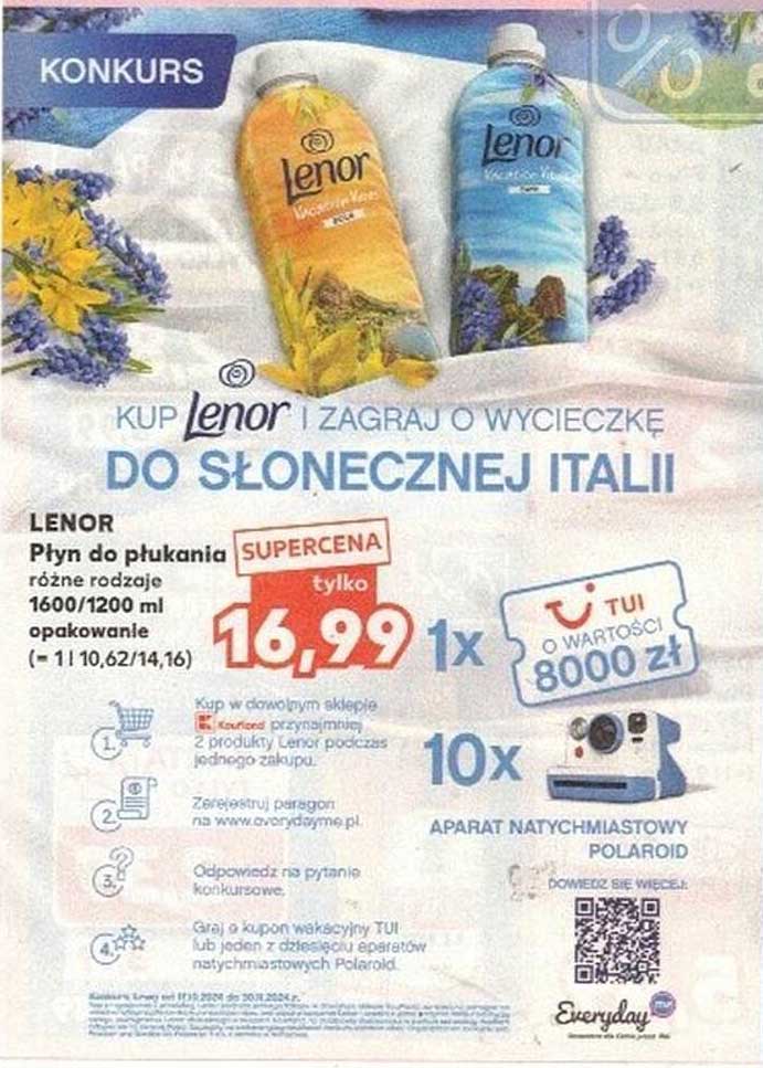 LENOR Płyn do płukania różne rodzaje 1600/1200 ml opakowanie