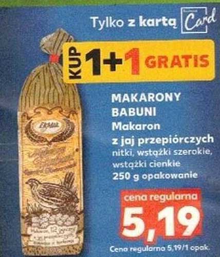 MAKARONY BABUNI Makaron z jaj przepiórczych nitki, wstążki szerokie, wstążki cienkie