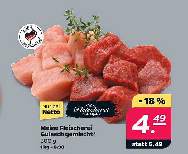 Meine Fleischerei Gulasch gemischt*