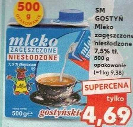 Mleko zagęszczone niesłodzone 7,5% tł. 600 g opakowanie