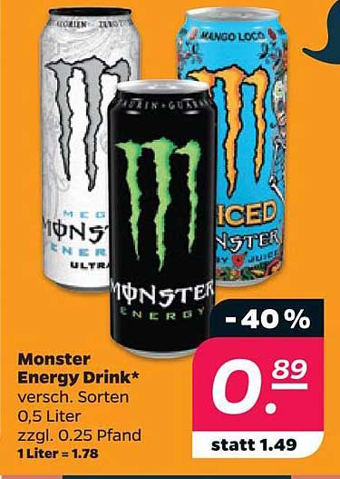 Monster Energy Drink* versch. Sorten