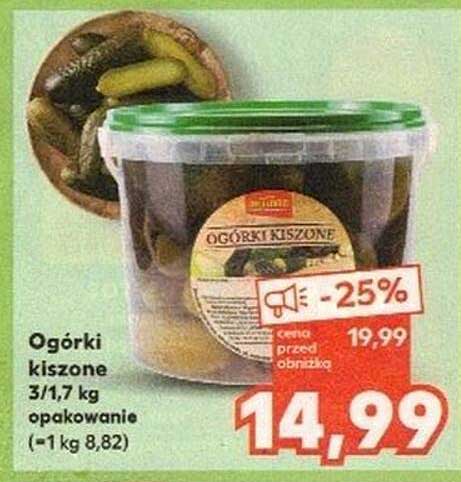 Ogórki kiszone 3/1,7 kg opakowanie