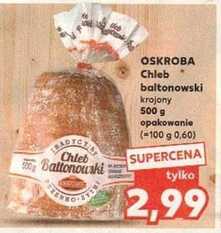 OSKROBA Chleb bałtonowski krojony 500 g opakowanie