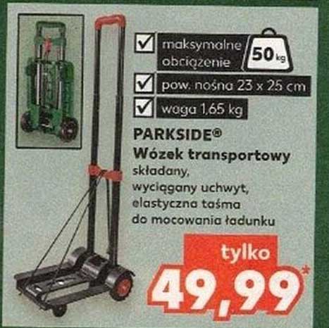 PARKSIDE Wózek transportowy składany, wyciągany uchwyt, elastyczna taśma do mocowania ładunku