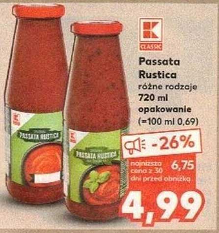 Passata Rustica różne rodzaje