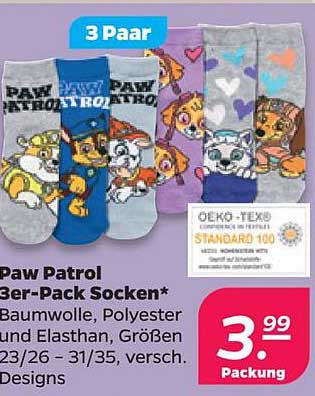 Paw Patrol 3er-Pack Socken