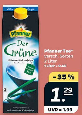 Pfanner Tee Der Grüne 2 Liter