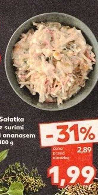 Sałatka z surimi i ananasem