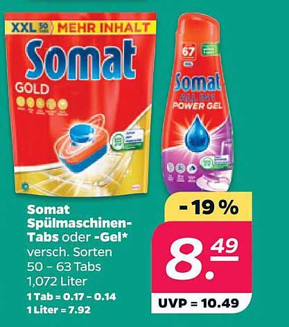 Somat Gold Spülmaschinen-Tabs или -Gel