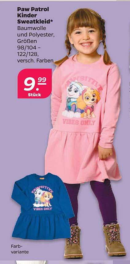 Sweatkleid Kinder Paw Patrol