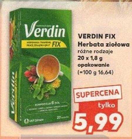 VERDIN FIX Herbata ziołowa różne rodzaje