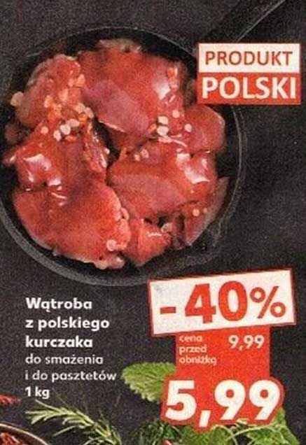 Wątroba z polskiego kurczaka do smażenia i do pasztetów 1 kg