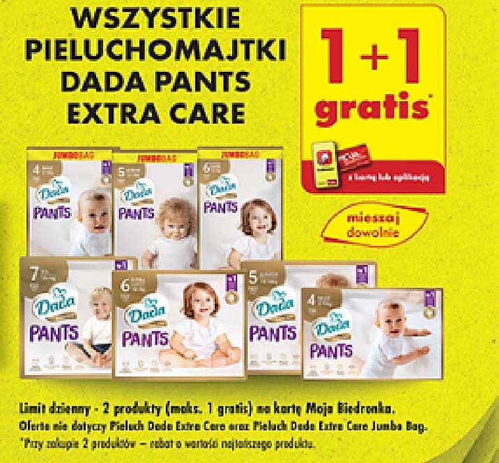 WSZYSTKIE PIELUCHOMAJTKI DADA PANTS EXTRA CARE