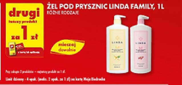 Żel pod prysznic Linda Family, 1L